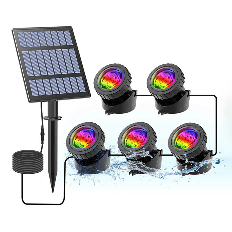 ColorWave™ - Lampes solaires RVB pour bassins et piscines