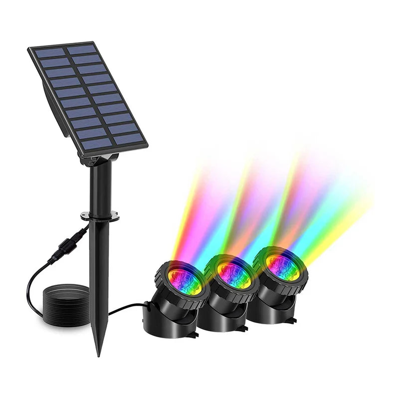 ColorWave™ - Lampes solaires RVB pour bassins et piscines