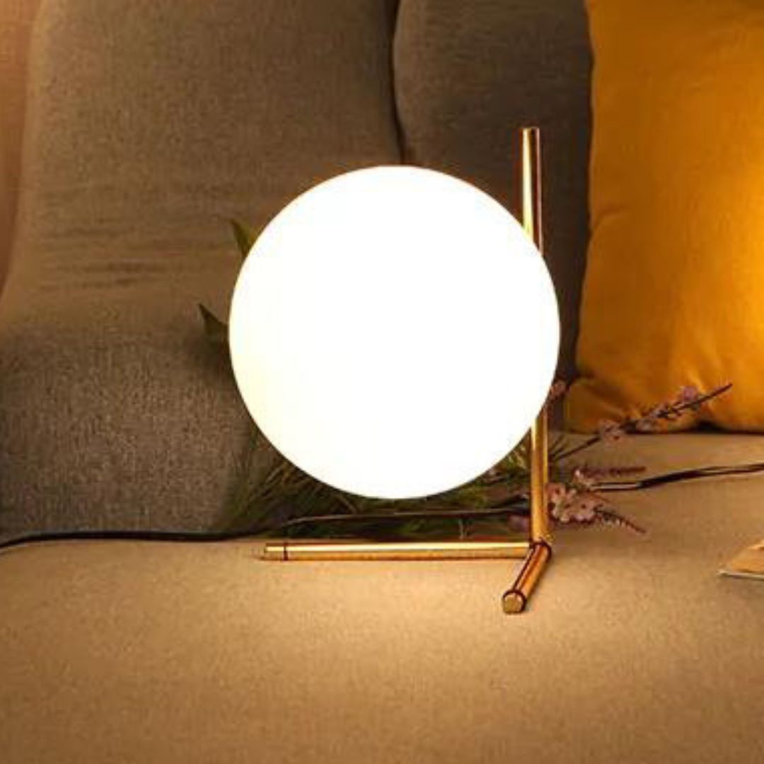 Vilnus - Lampe de Table Moderne à Boule de Verre