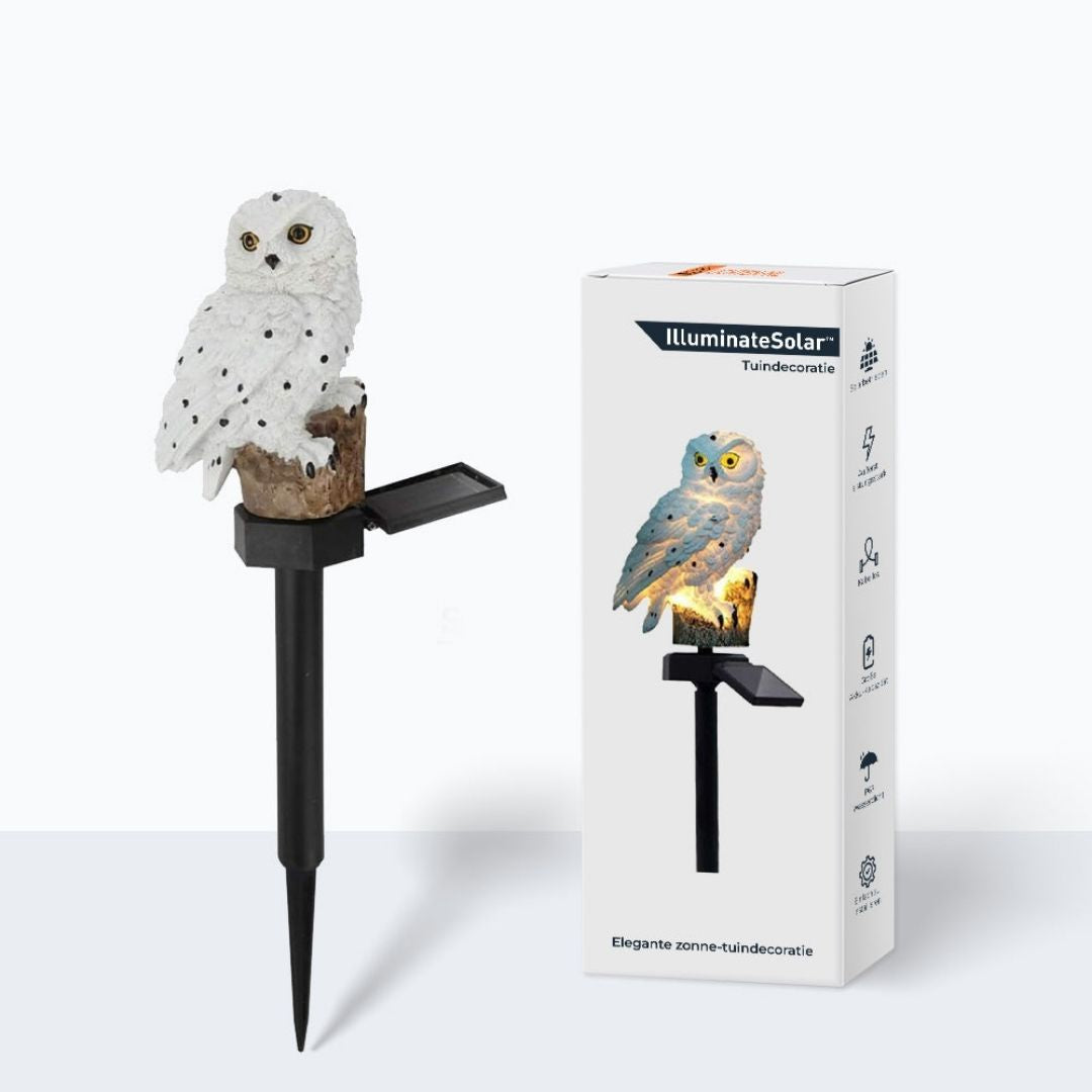 Owlglow - Lampe de jardin LED à énergie solaire