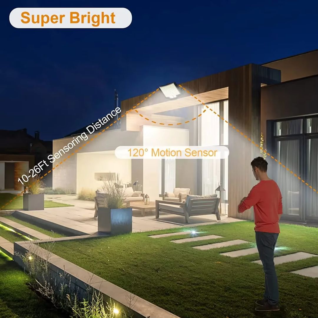 SunArc - Lampe solaire d'extérieur 106 LED avec détecteur de mouvement
