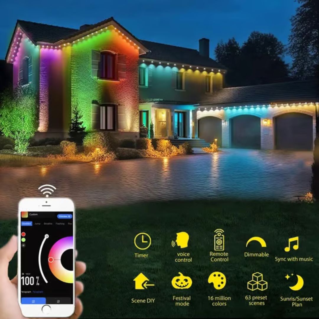 Lampe LED arc-en-ciel intelligente pour l'extérieur