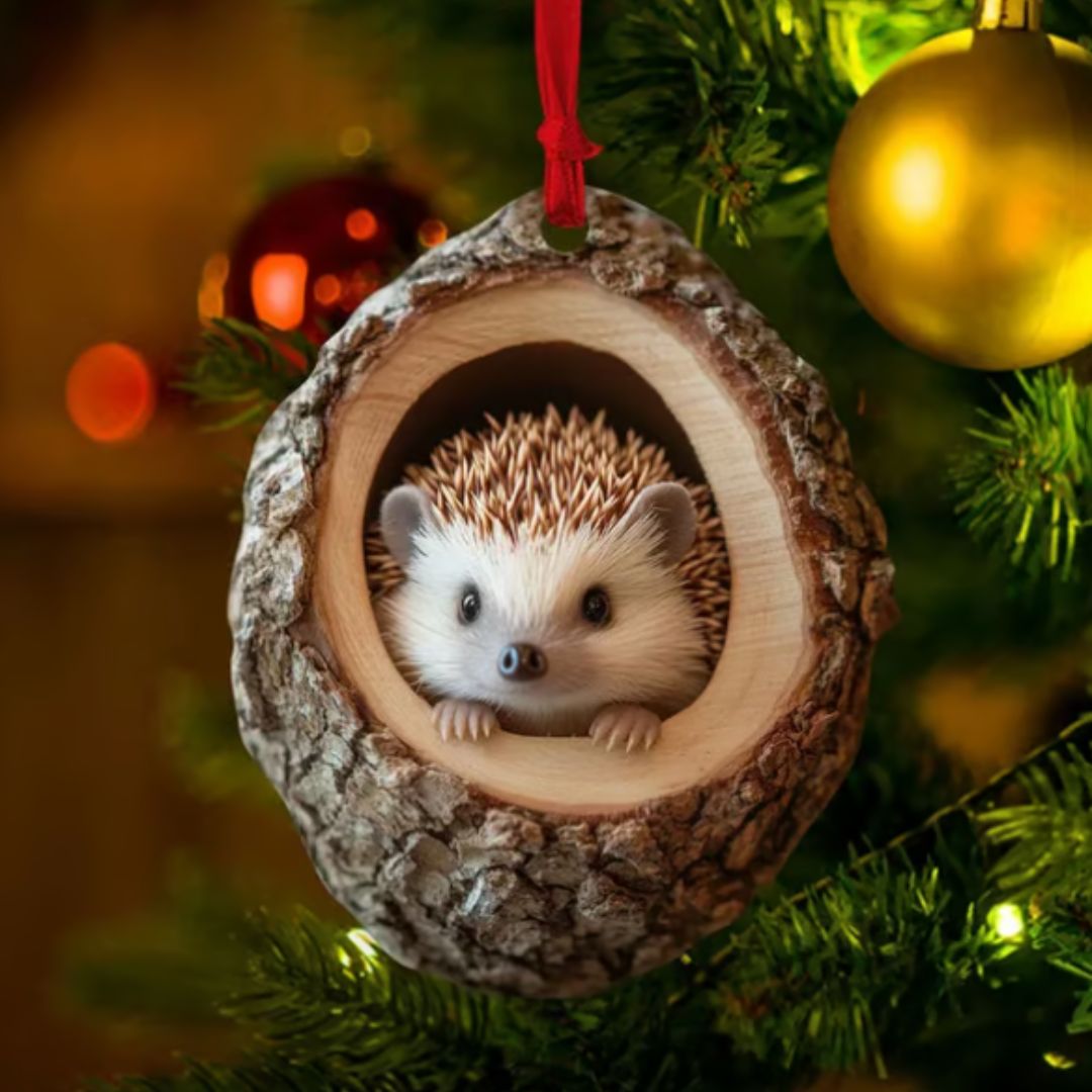 Ornements de Noël en bois massif avec animaux