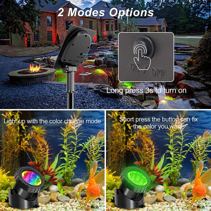 ColorWave™ - Lampes solaires RVB pour bassins et piscines