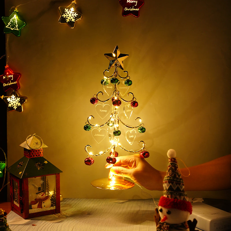 Sapin de Noël personnalisé avec les noms de famille