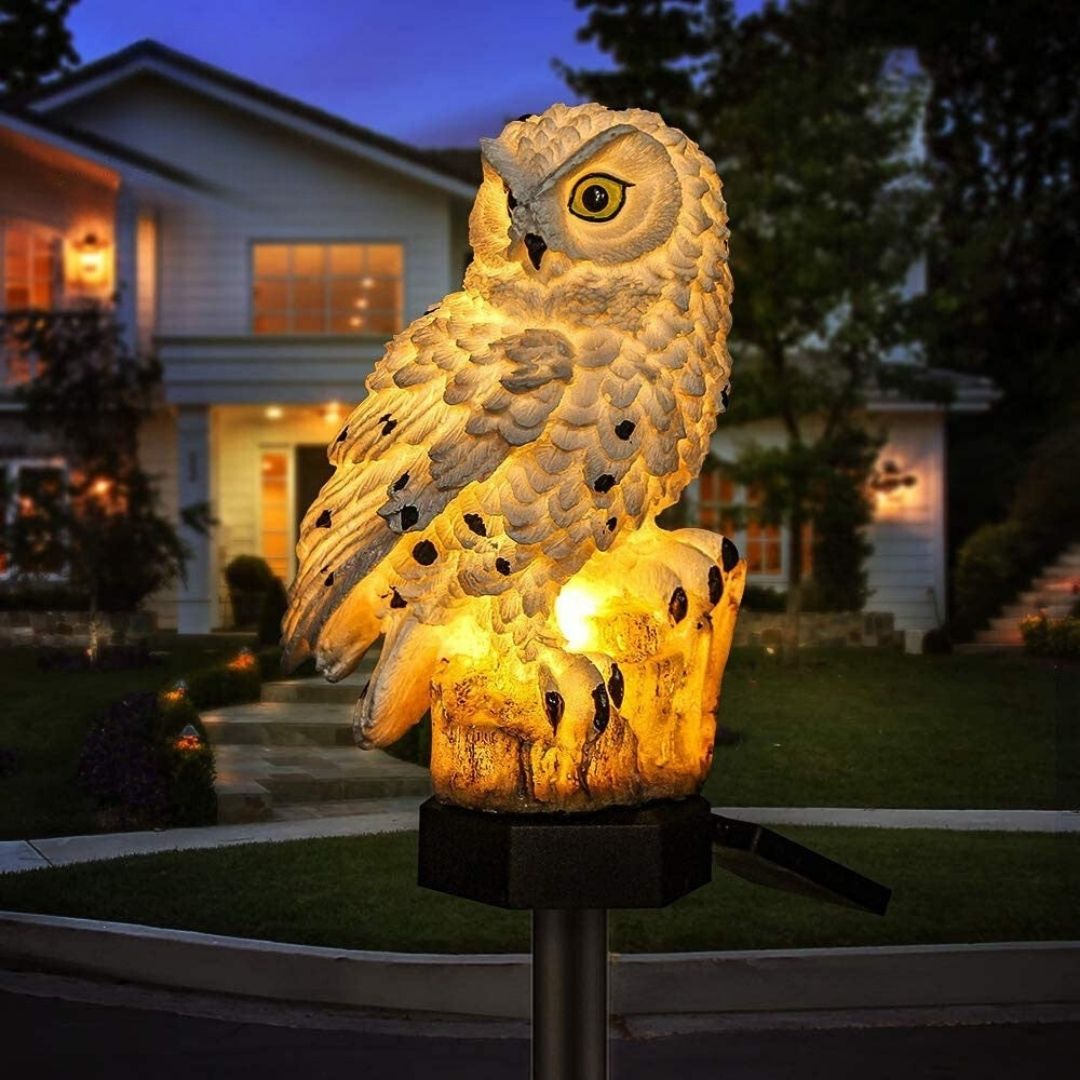 Owlglow - Lampe de jardin LED à énergie solaire