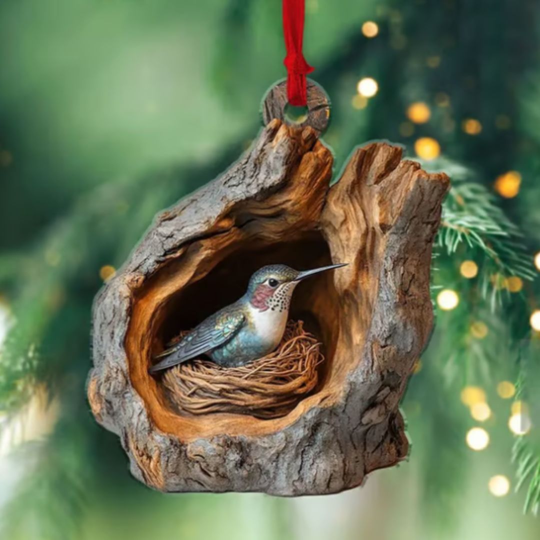 Ornements de Noël en bois massif avec animaux