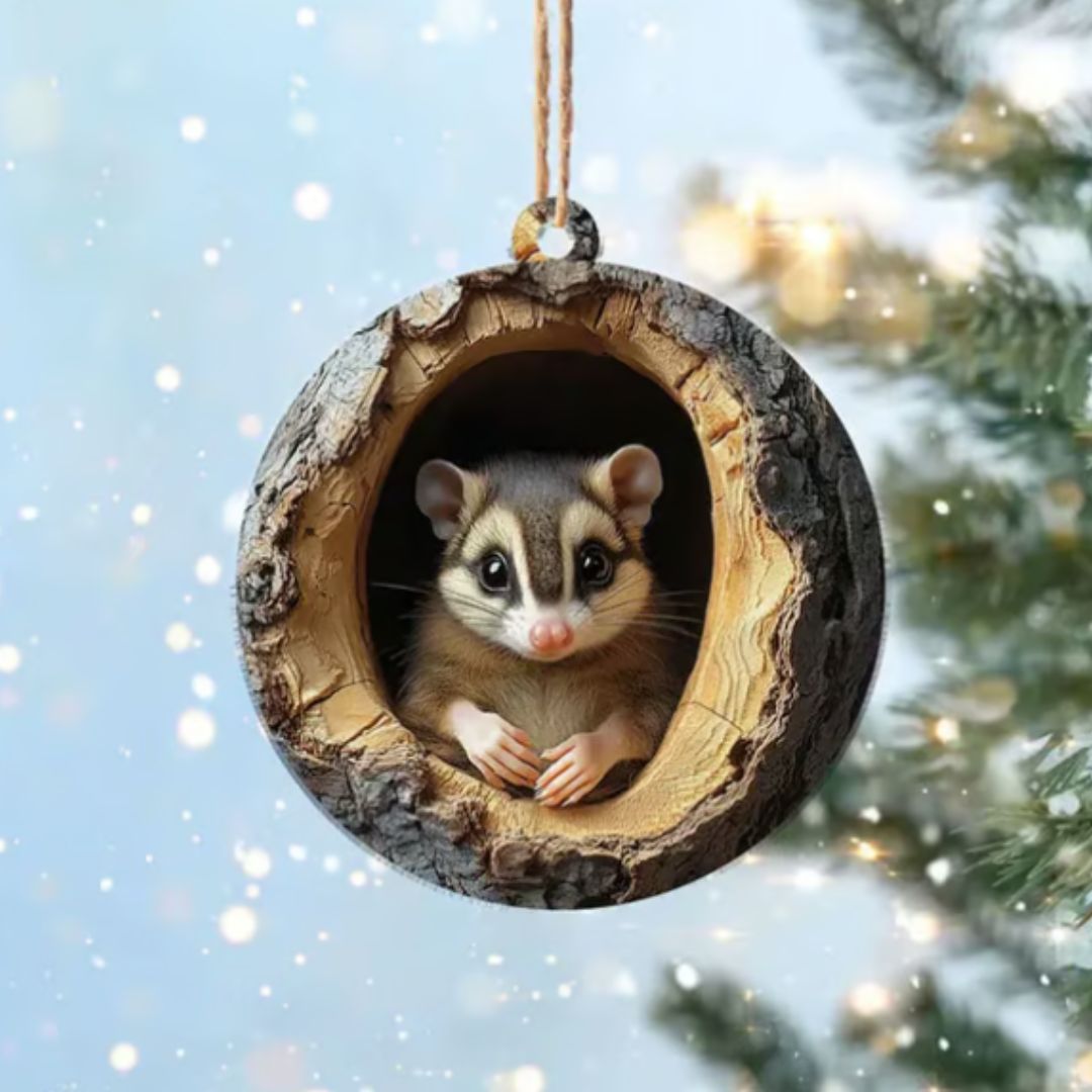 Ornements de Noël en bois massif avec animaux