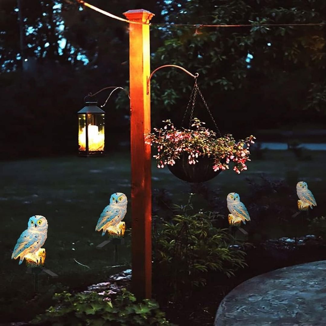 Owlglow - Lampe de jardin LED à énergie solaire