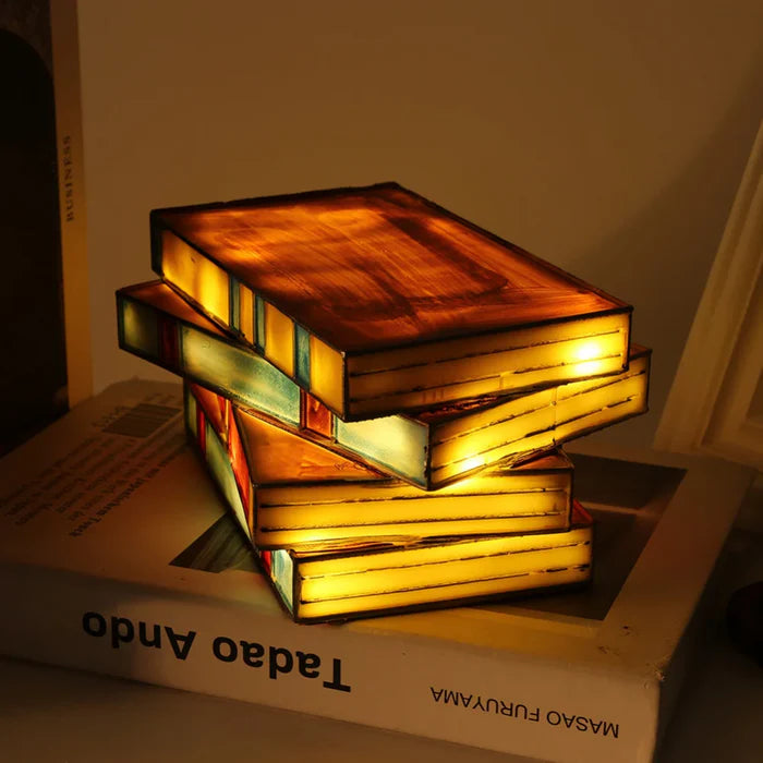 Lampe de livre en verre teinté