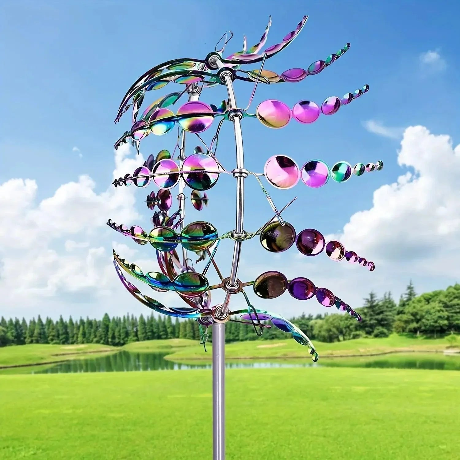 AeroSpin | Elegante Kinetische Metall-Gartendekoration Windmühle 0