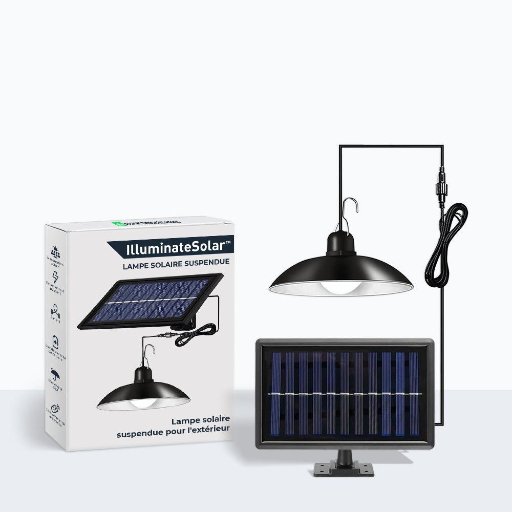 Lampe solaire suspendue pour l'extérieur