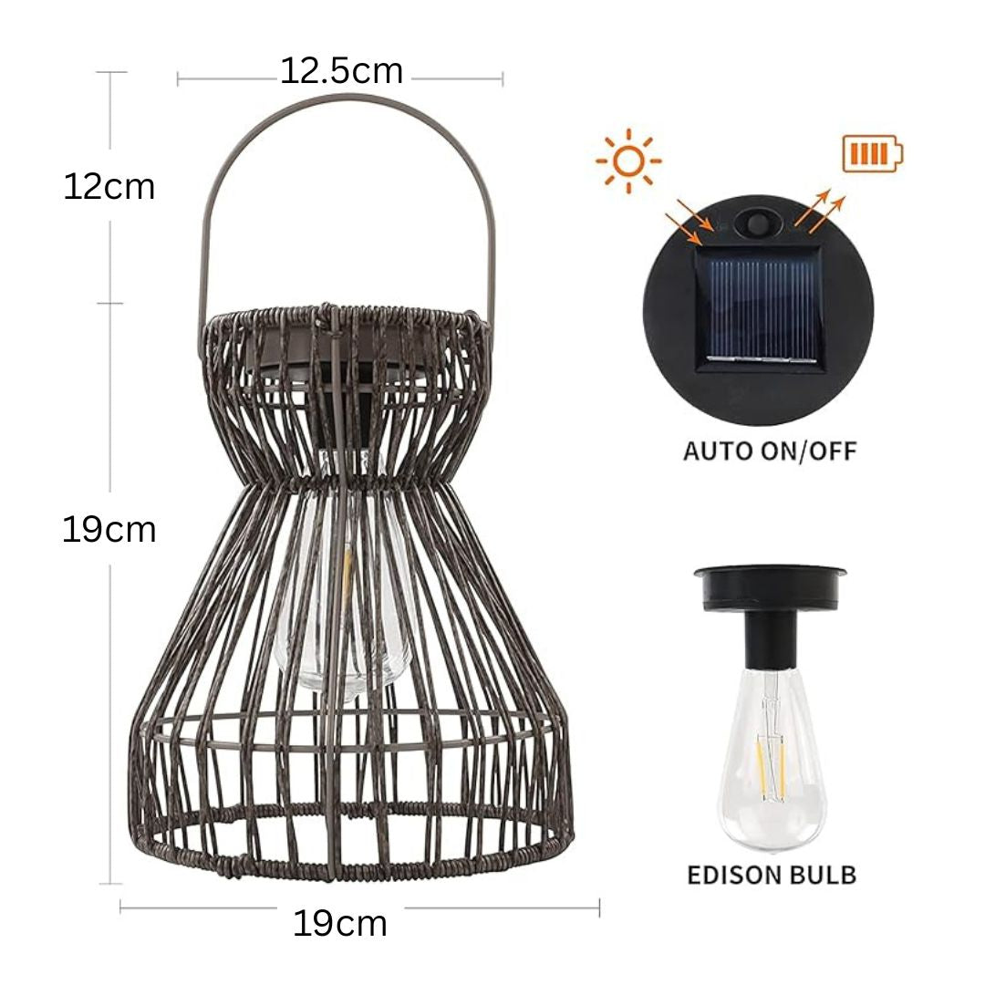 Lanterra - Lampe de patio solaire décorative