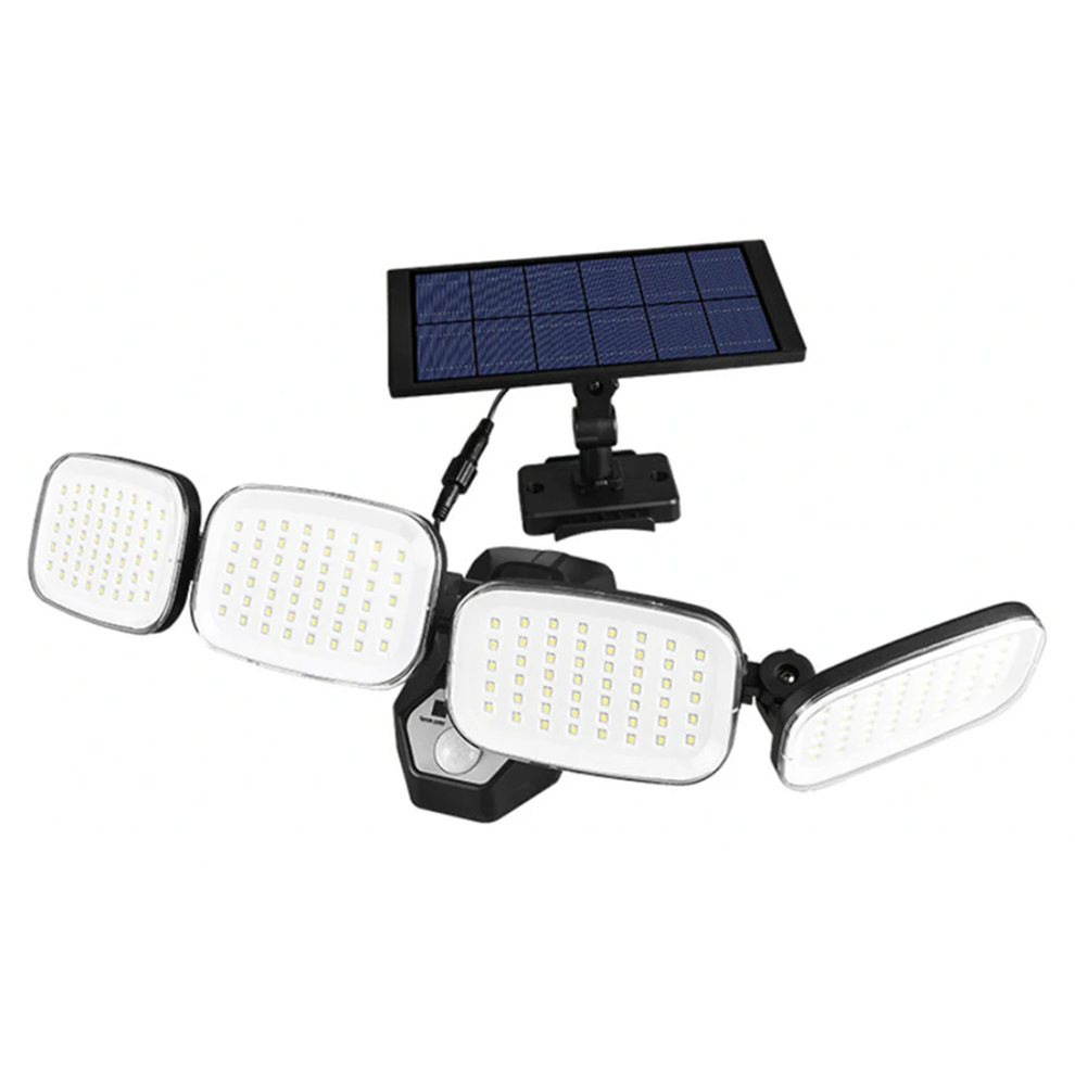 GlowFlexMEGA™ - Lampe solaire à 200 LED avec détecteur de mouvement