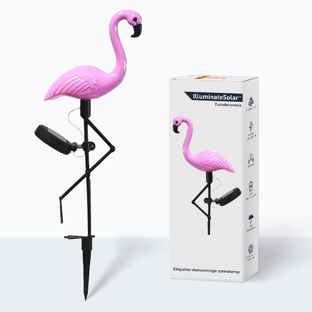 FlamingoGlow - lampe solaire à LED pour flamants roses