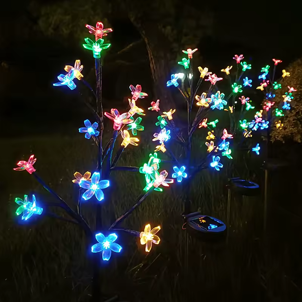 BlossomGlow Balises Solaires de Jardin (2 pcs)