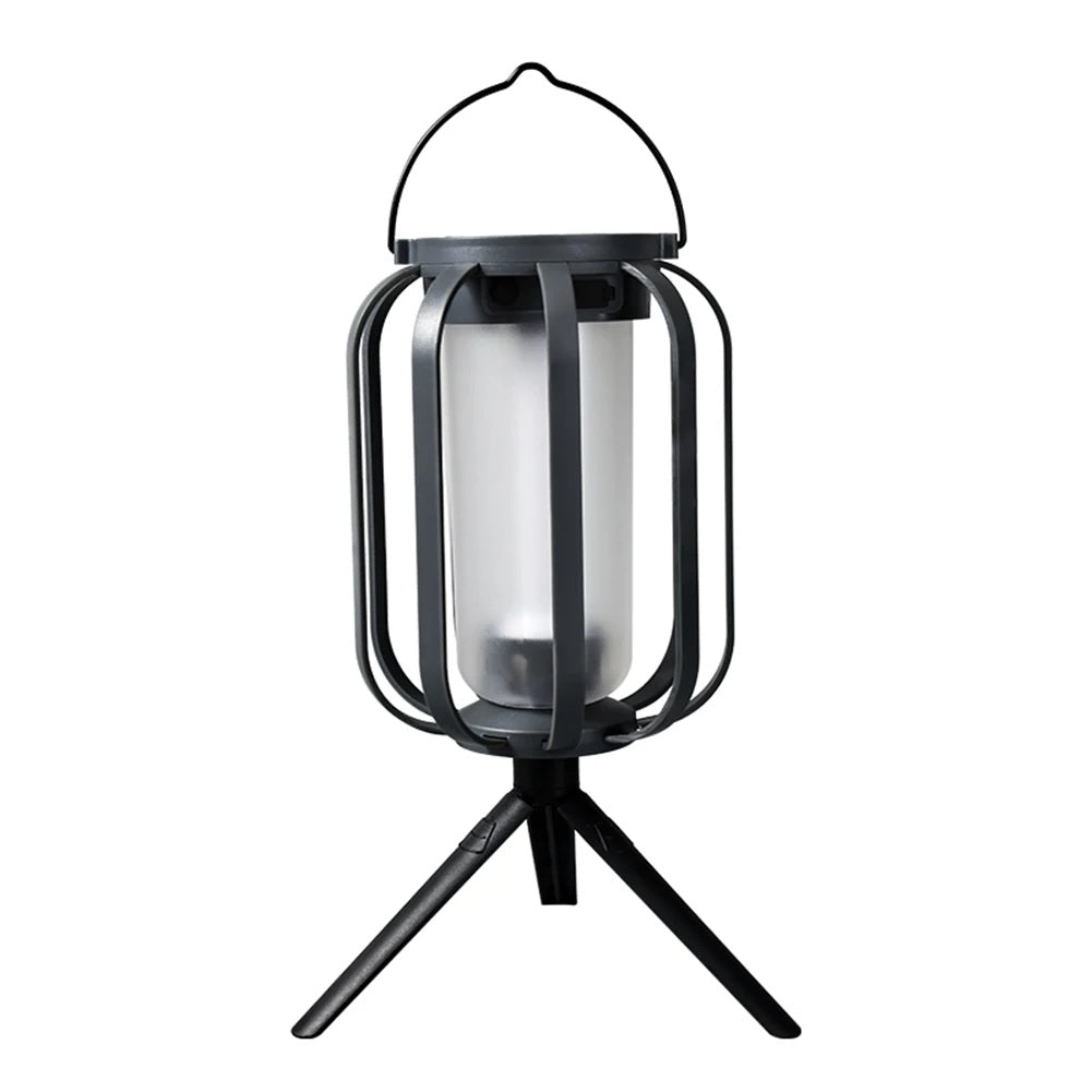 GlowWeave – Lanterne Solaire en Métal Rond