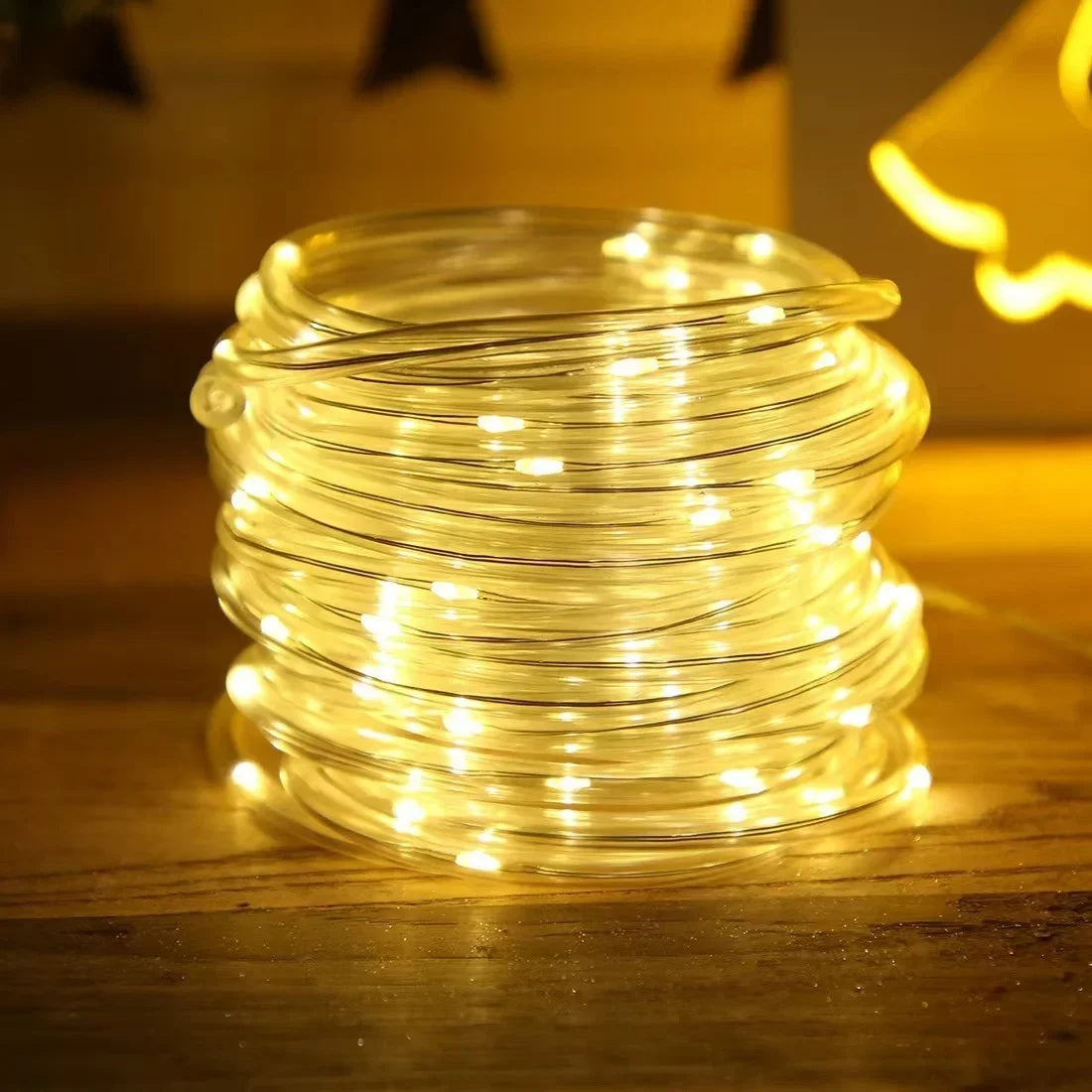 SolarTwine Guirlande Tube Solaire – Lumière LED Étanche pour Jardin & Noël
