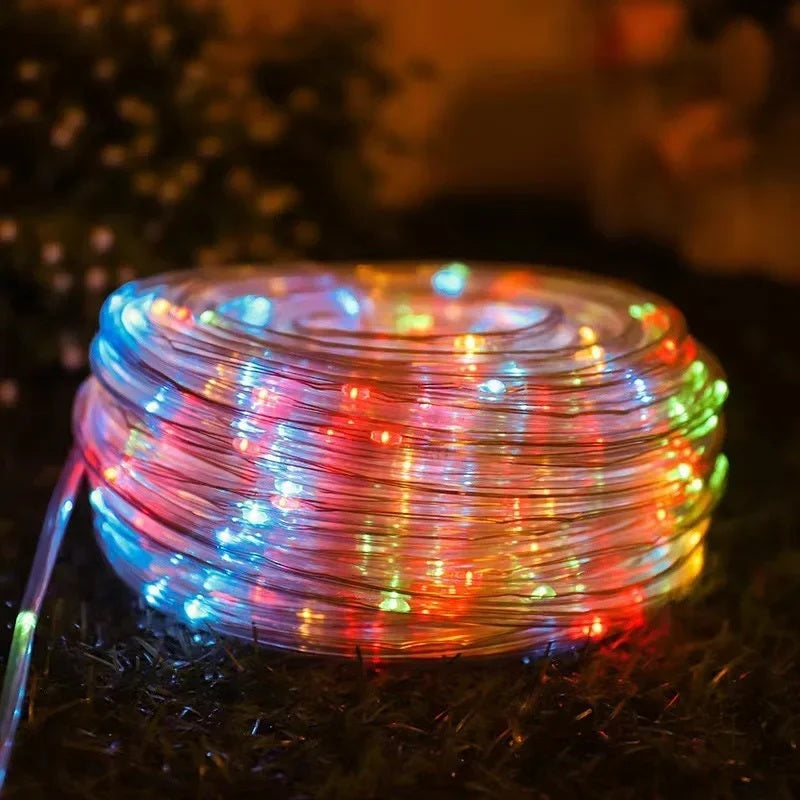 SolarTwine Guirlande Tube Solaire – Lumière LED Étanche pour Jardin & Noël
