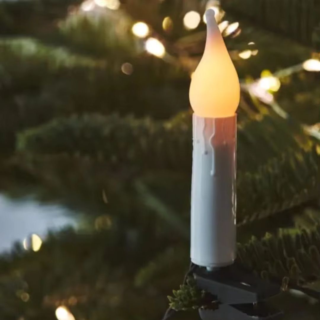 Bougie de Noël à clip lumières de fées