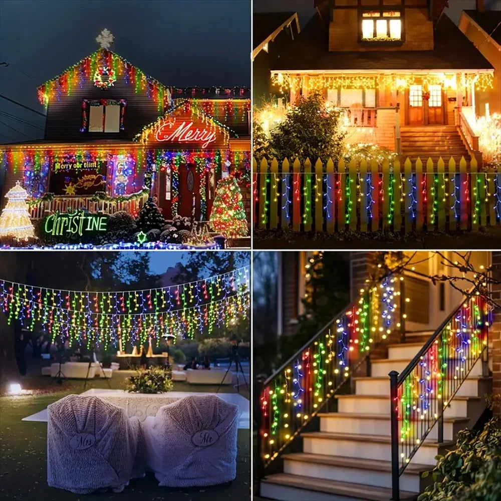 LumiCascade – Guirlande Solaire Rideau 96 LED