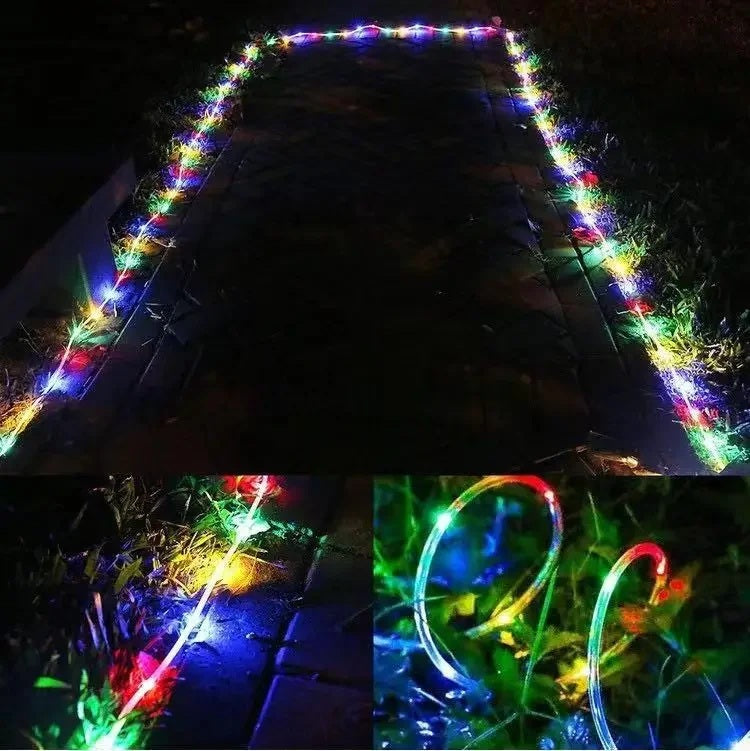 SolarTwine Guirlande Tube Solaire – Lumière LED Étanche pour Jardin & Noël