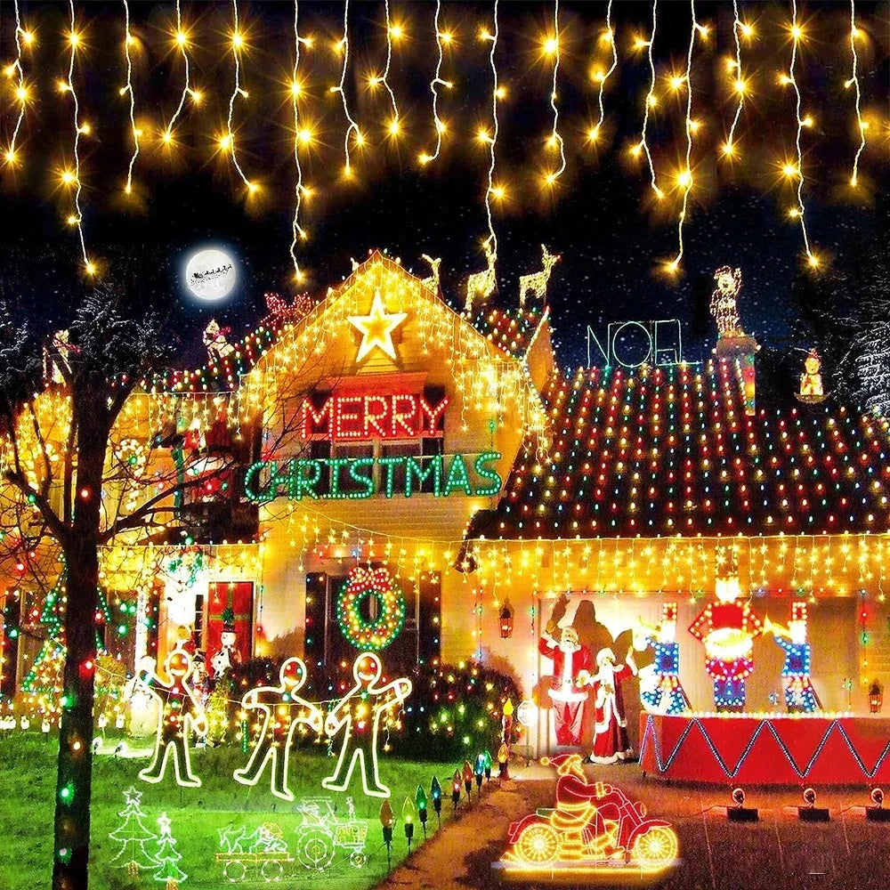 LumiCascade – Guirlande Solaire Rideau 96 LED