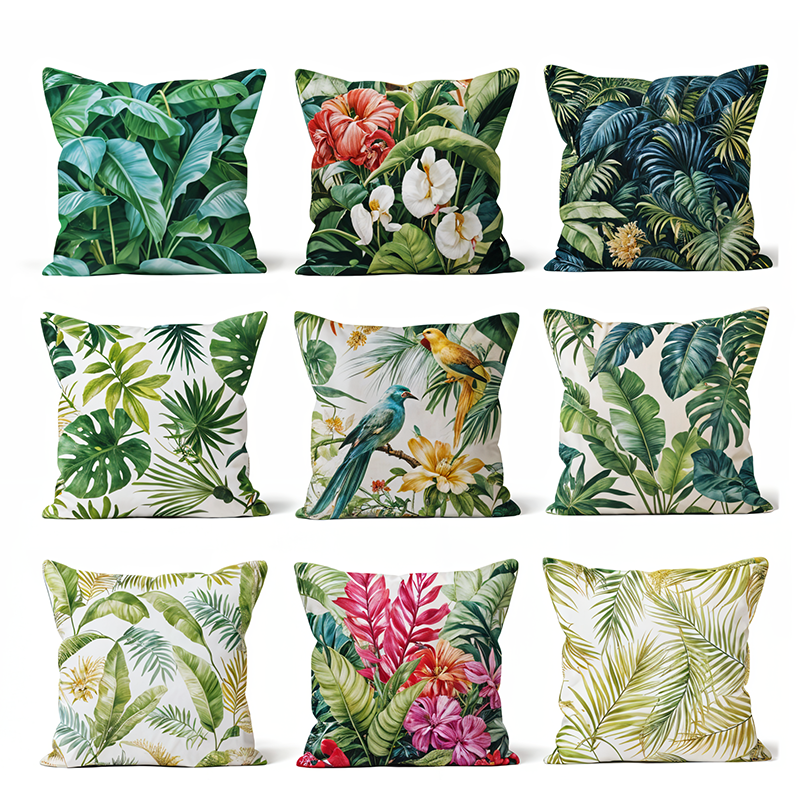 Islara - Coussins Tropicaux Peints à la Main
