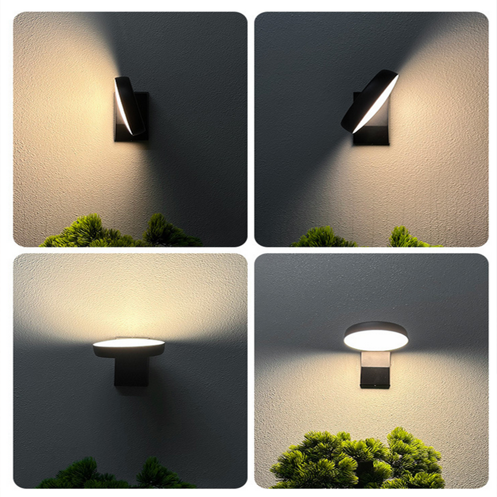 Glowix - Applique murale ronde en acier inoxydable