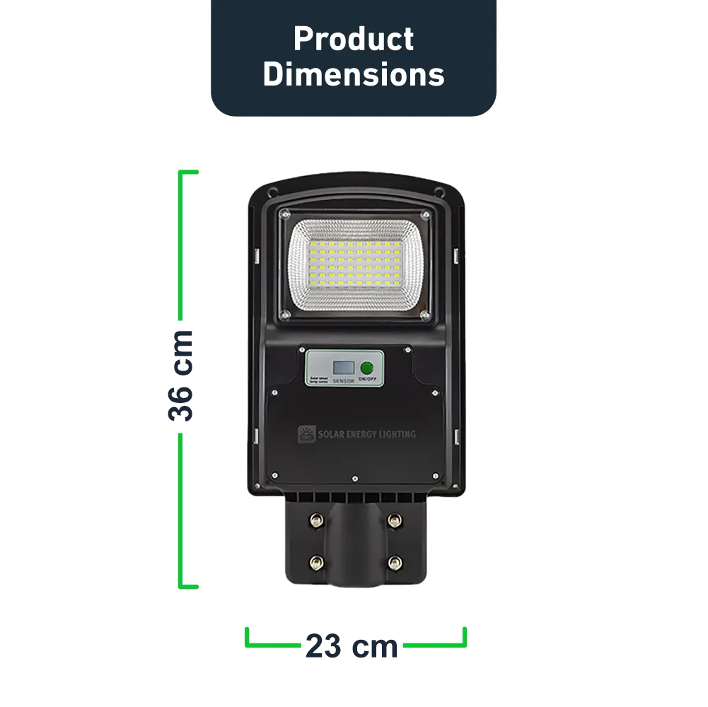 IlluminateSolarMega- 225W/5500 Lumens Lampadaire Solaire (Vente de liquidation)