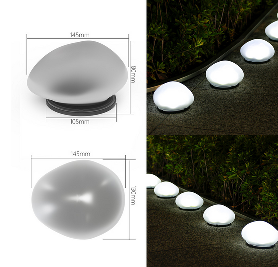 GlowPebble Galets Solaires Déco x2