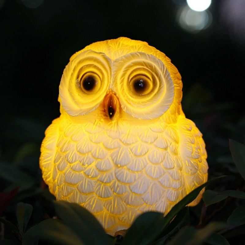 LunaOwl - Lampe de table LED solaire pour l'extérieur