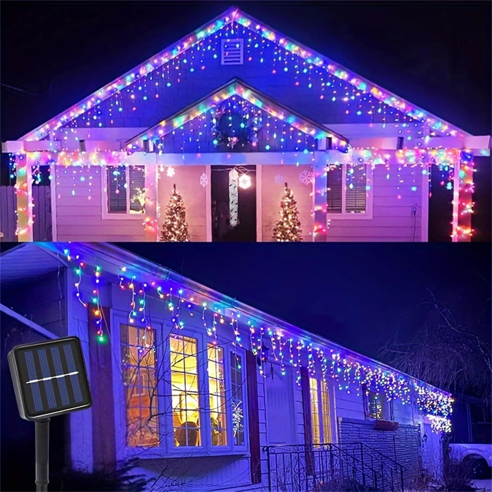 LumiCascade – Guirlande Solaire Rideau 96 LED