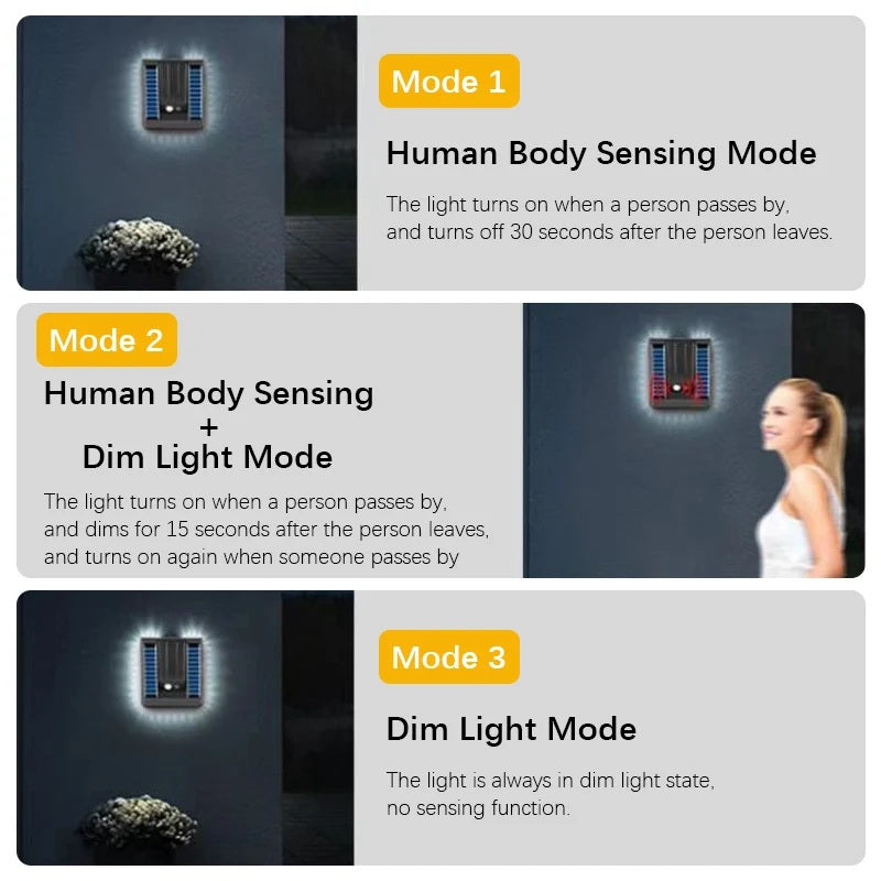 Lumeno - Applique murale solaire carrée en acier inoxydable