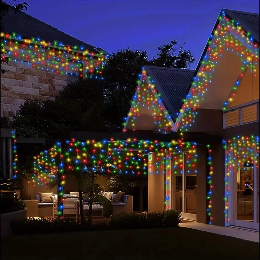 LumiCascade – Guirlande Solaire Rideau 96 LED
