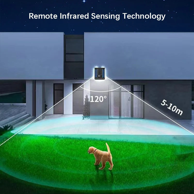 Lumeno - Applique murale solaire carrée en acier inoxydable