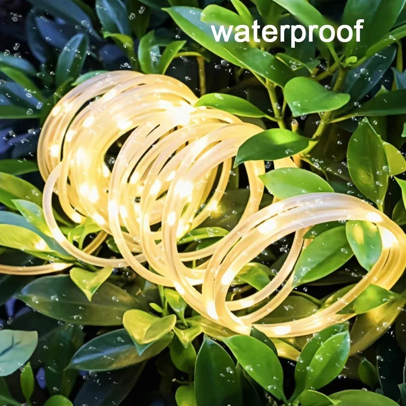 SolarTwine Guirlande Tube Solaire – Lumière LED Étanche pour Jardin & Noël