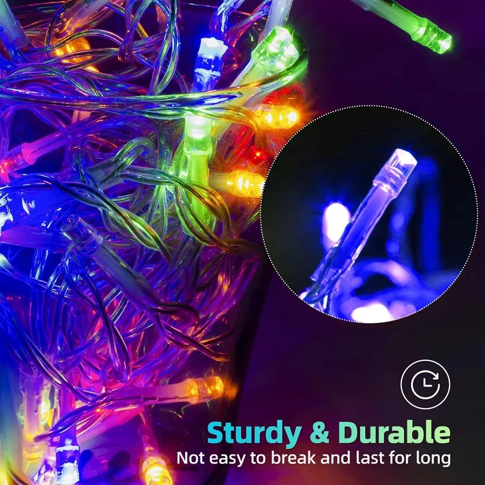 LumiCascade – Guirlande Solaire Rideau 96 LED