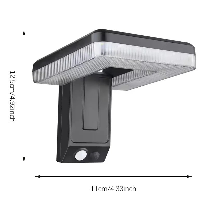 Lumeno - Applique murale solaire carrée en acier inoxydable