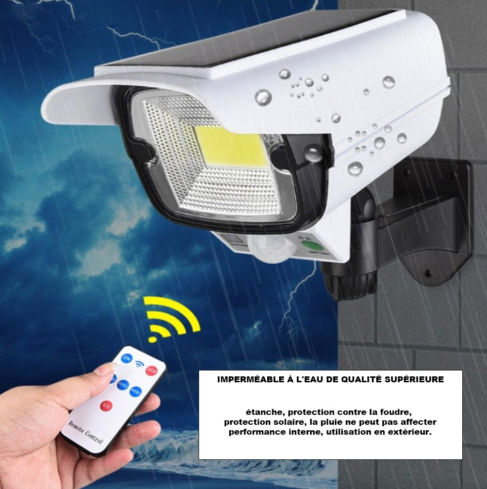 CameraSolarLight - Lampe de sécurité LED à énergie solaire avec détecteur de mouvement
