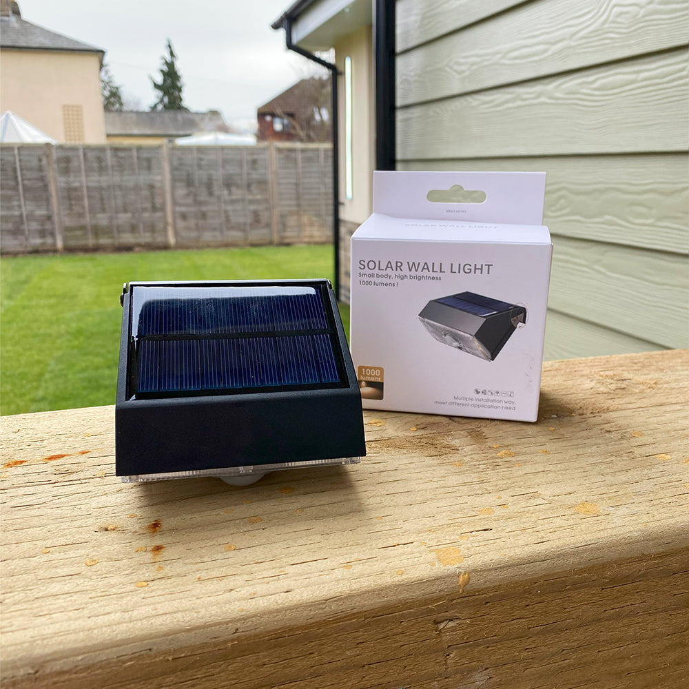 MarsMur-1000®- Applique solaire à mouvement pour l'extérieur (2 Paquets)