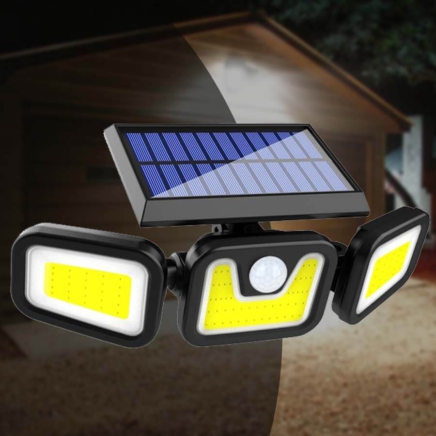 GlowFlex™- La lampe de sécurité solaire ultra-brillante à détecteur de mouvement.