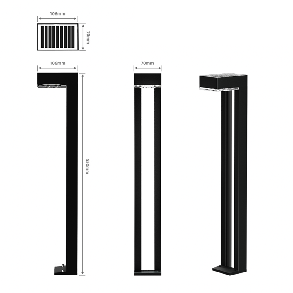 IlluminateSolar Bornes™- Pro-Line Lampes solaires pour bornes allemandes Osram (Paquet De 2)